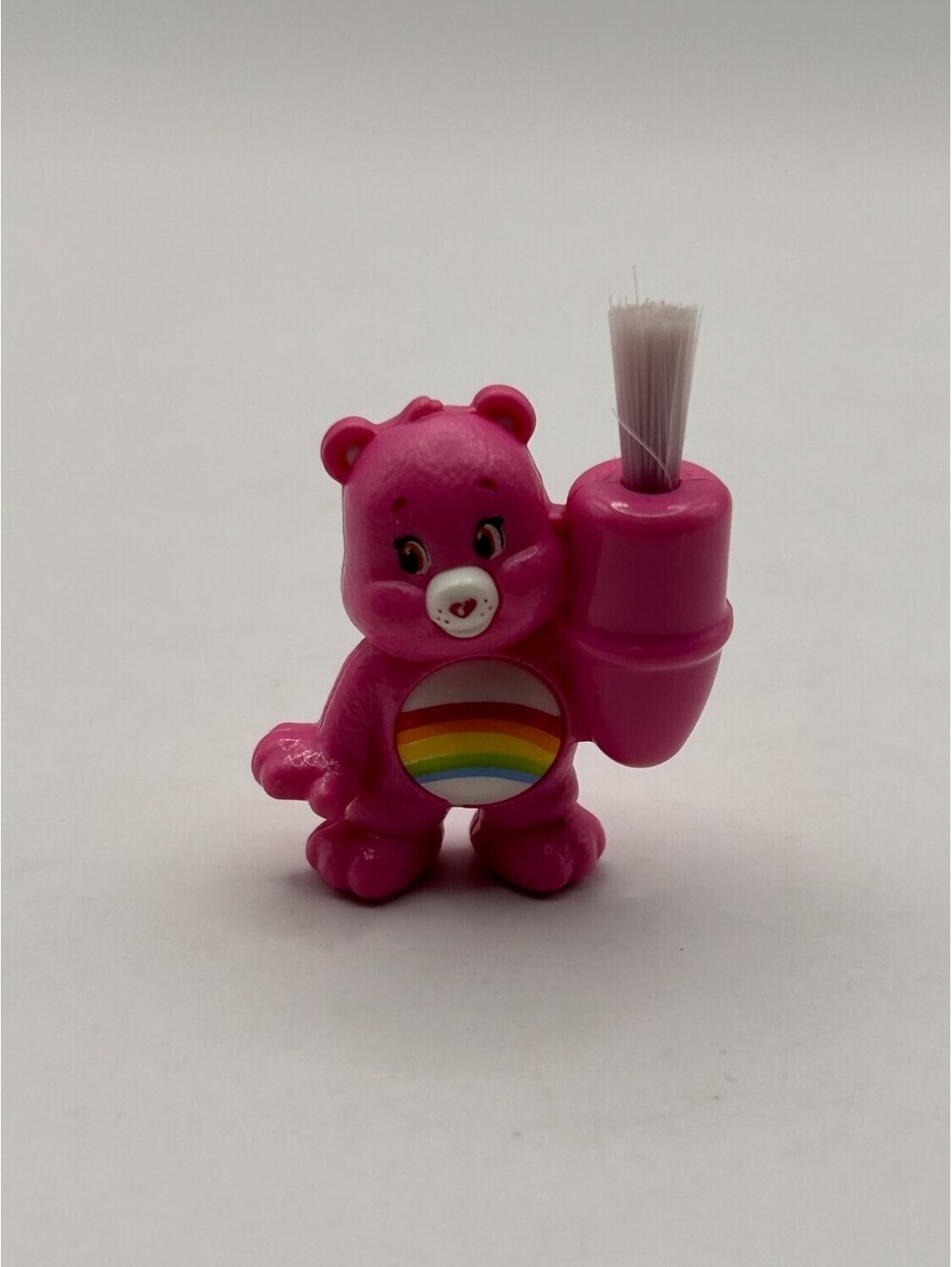 Care Bears Cheer Bear Mini Figure Paint Brush Accessory Pink